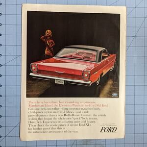 Vintage Print Ad 1965 Ford Galaxie
